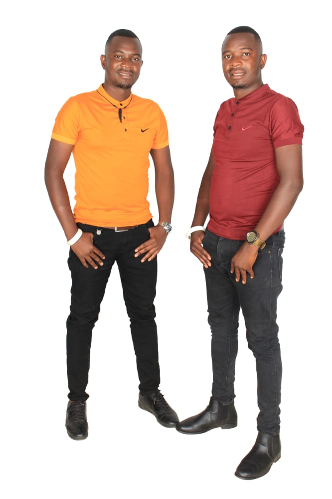 Two men standing side by side